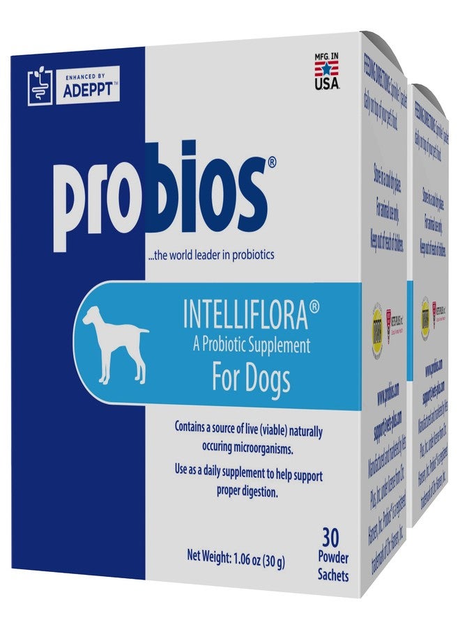 Probios Intelliflora for Dogs, Daily Probiotic Powder, Nutritional Supplement for Gut Health, Digestion & Immune Support, 30 sachets (Pack of 2) - Image 1